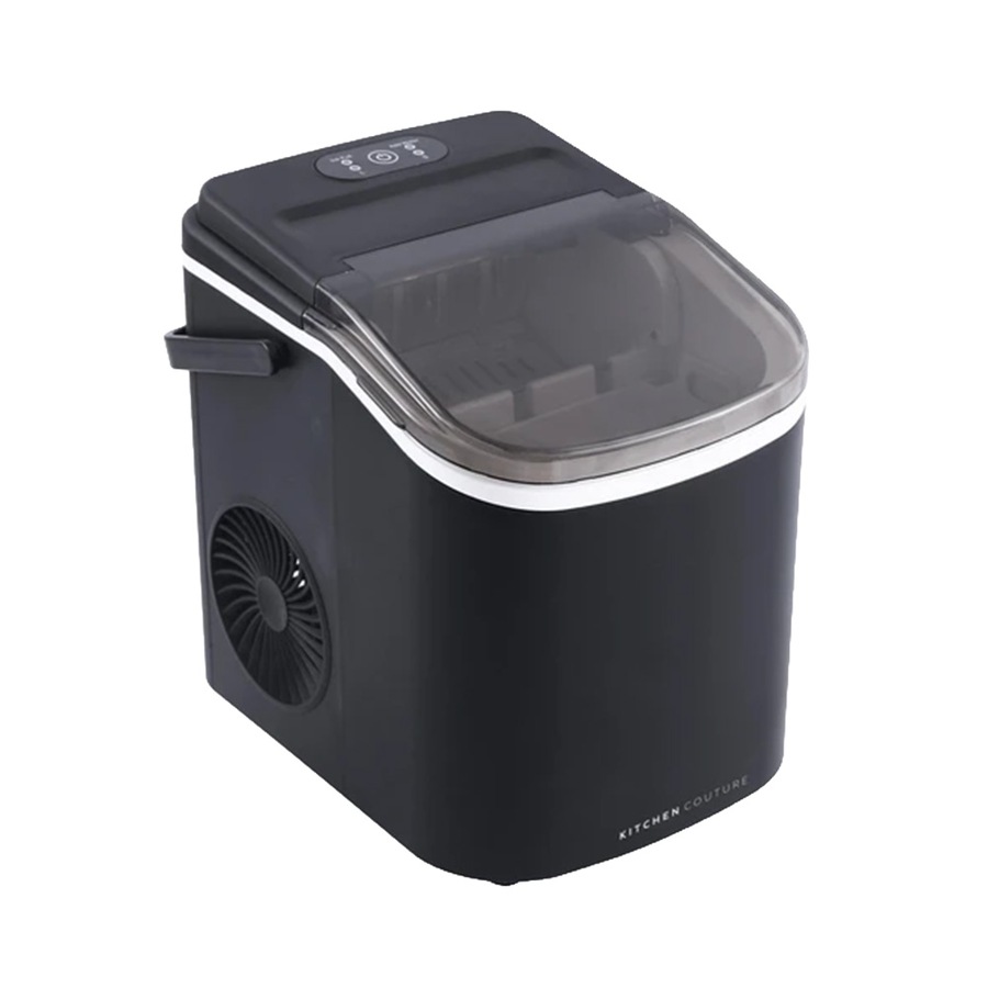 Kitchen Couture Self-Cooling & Cleaning Compact Benchtop Ice Maker Black