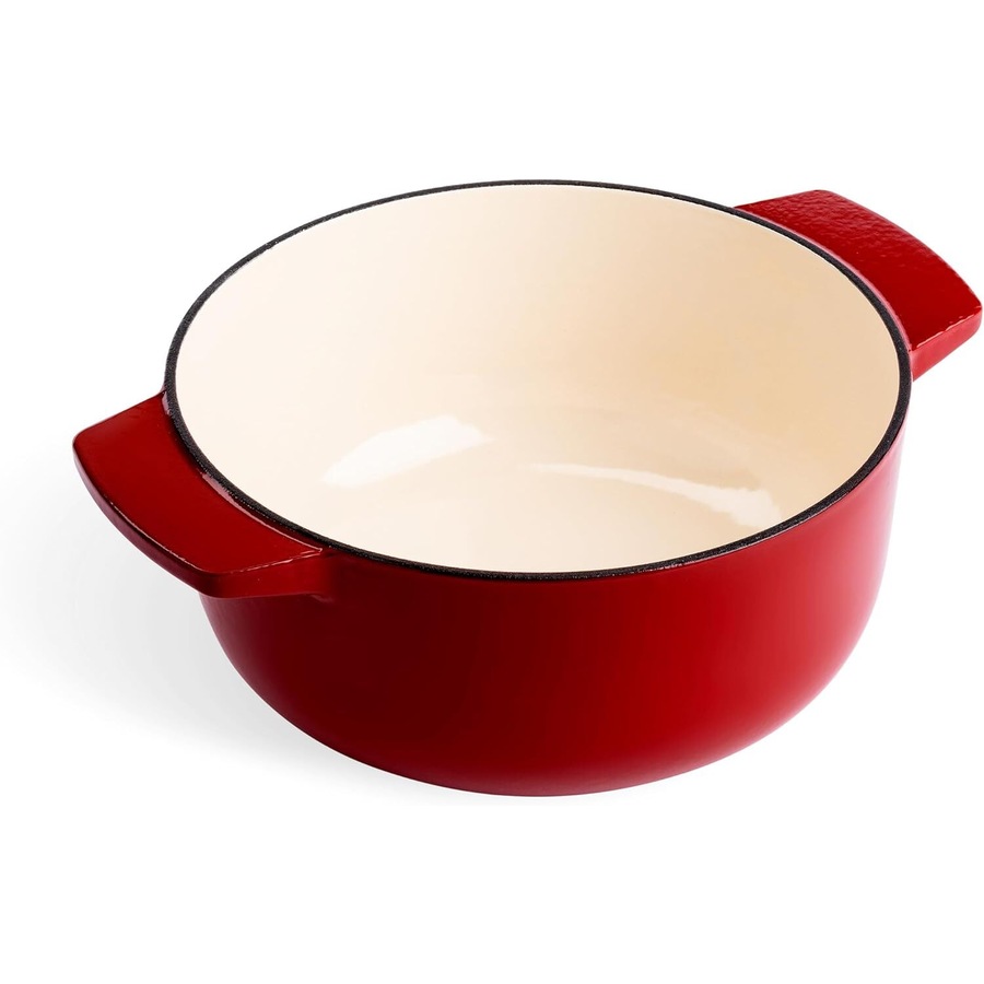 KitchenAid Cast Iron Durable Casserole Pot Home Cooking 22cm/3.3L Empire Red