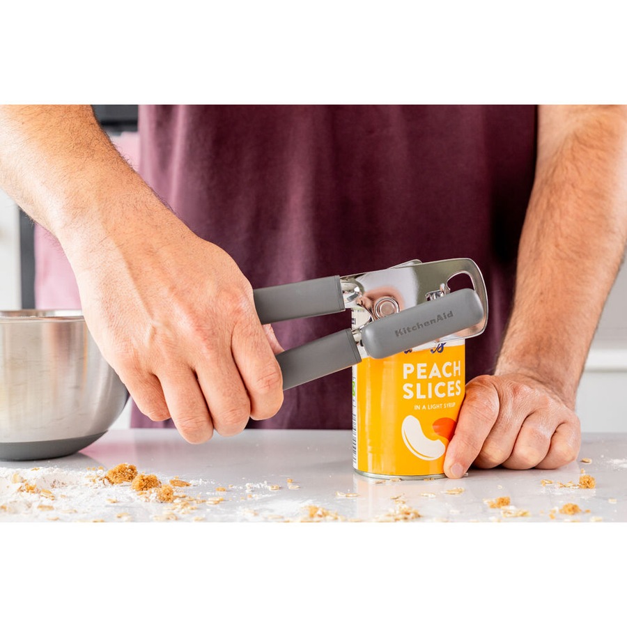 KitchenAid Classic Multifunction Can Opener Kitchen Tool w/Bottle Charcoal Grey