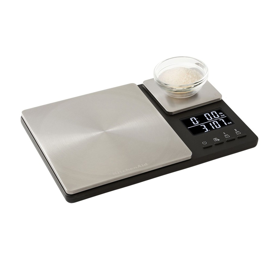 KitchenAid S/S Food Weighing Digital Kitchen Scale Dual Platform 5kg/500g