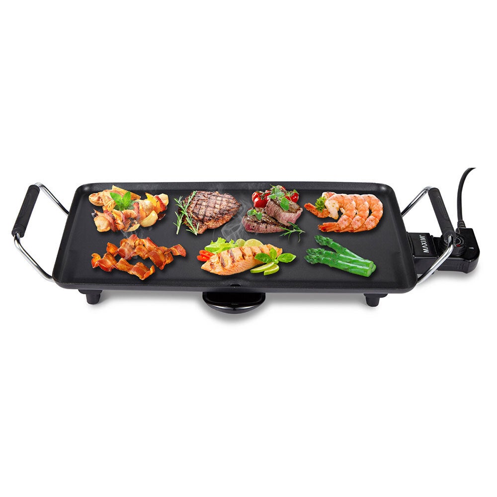 KitchenPro 2000W 47cm Electric BBQ Grill/Teppanyaki/Non-stick Surface Hot Plate