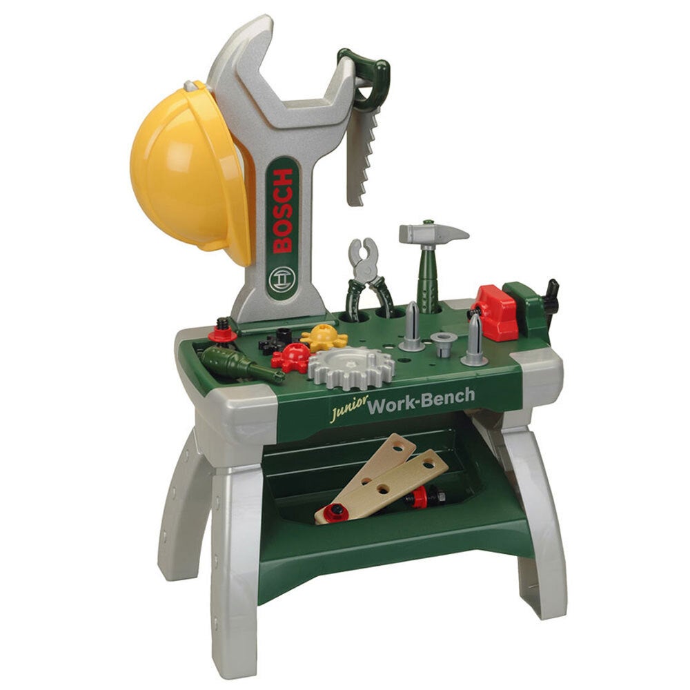 Klein Bosch 71cm Workbench Junior Mini Work Tools Set Hammer/Saw/Vice Kids Toys