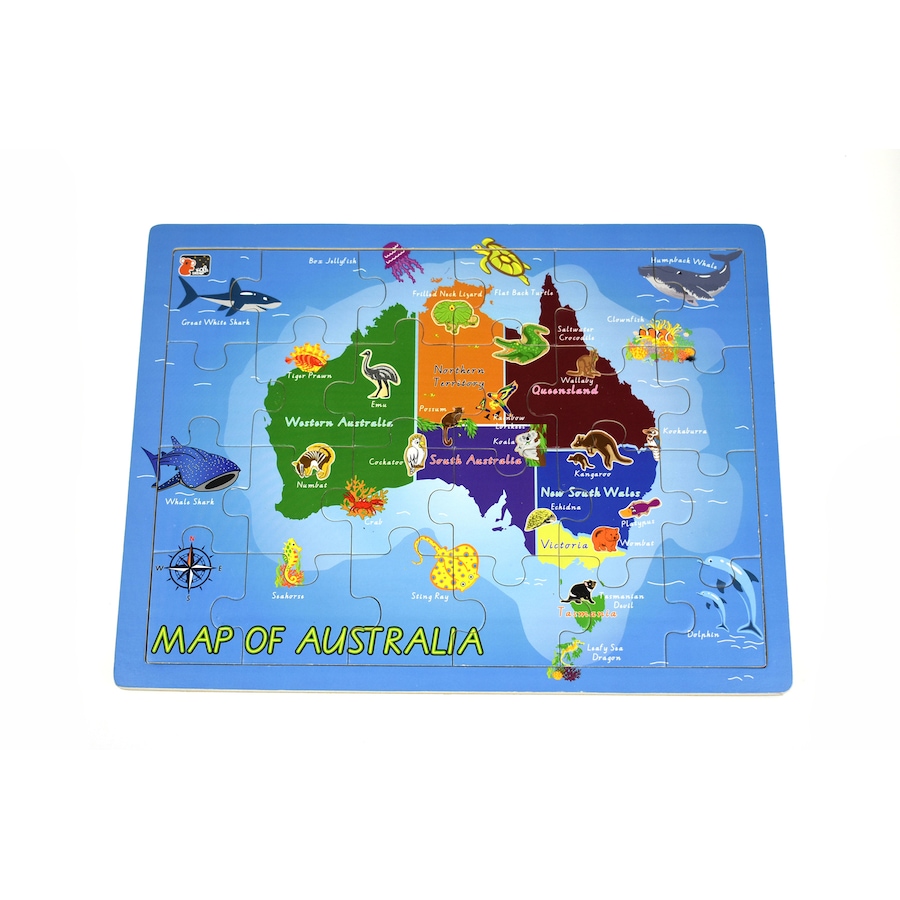 Koala Dream 2 In 1 Australian Map Kids/Children's Junior Jigsaw 30 x 22cm 18m+