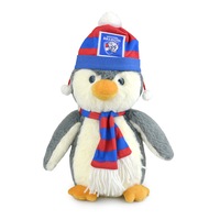 Korimco 27cm AFL Penguin w/ Bulldogs Soft Stuffed Toy Animal Plush Kids 3y+