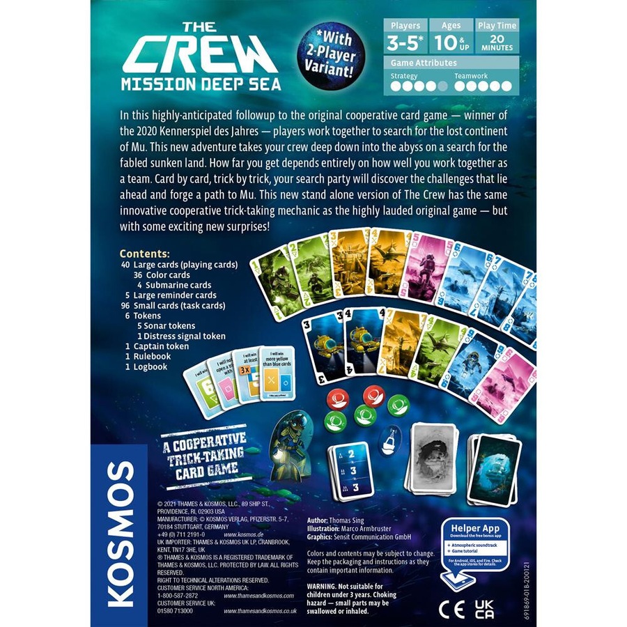 Kosmos The Crew 2 Mission Deep Sea Cooperative Trick-Taking Card Game 10y+