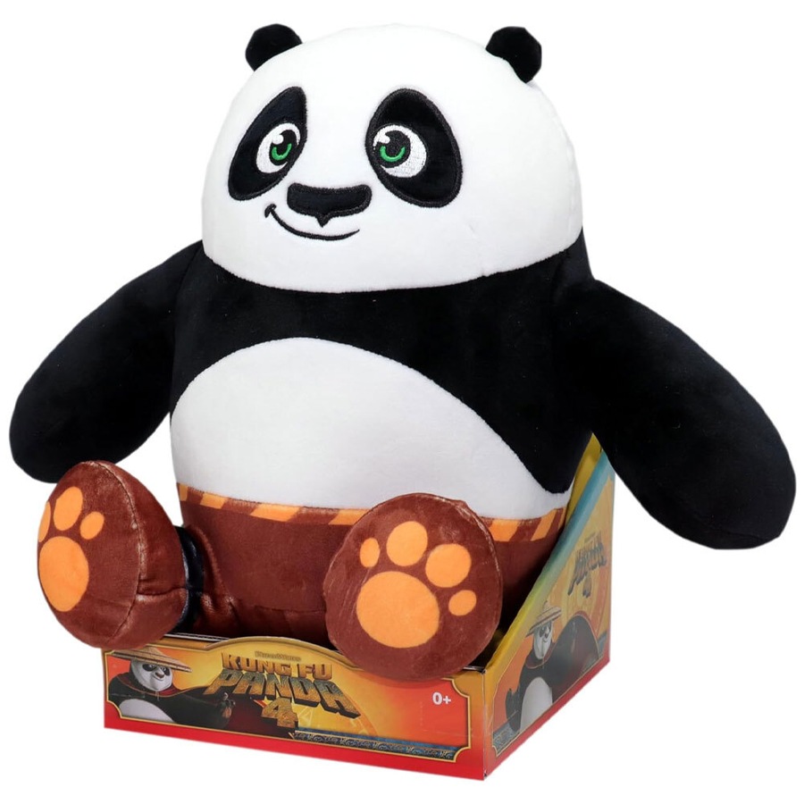 Kung Fu Panda 4 10in Cushy Po Panda Bear Plush Kids/Childrens Soft Toy 0Y+