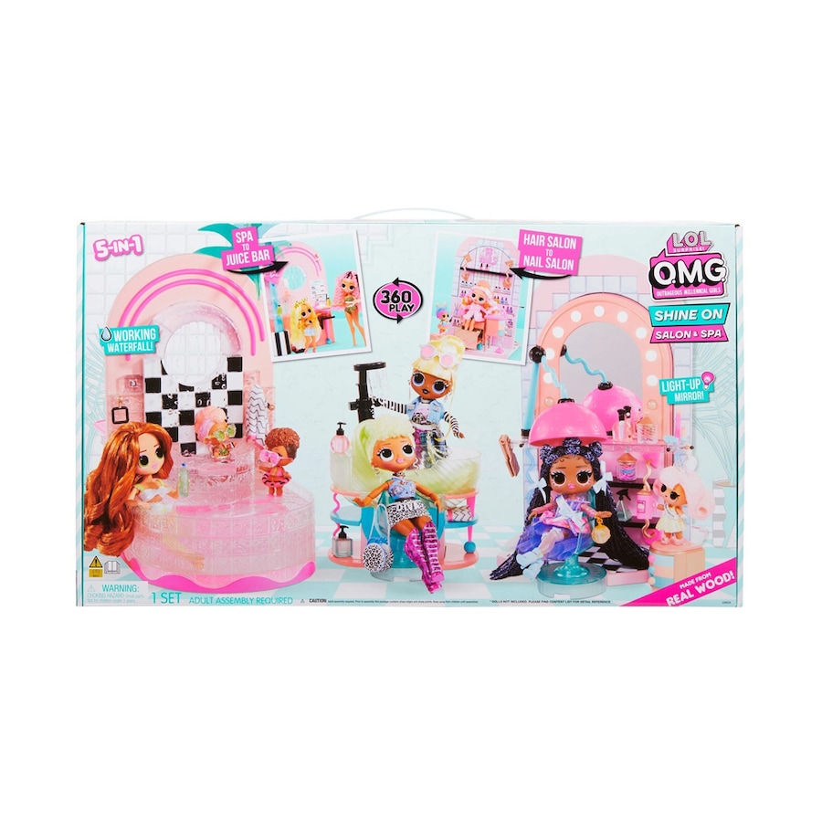 L.O.L. Surprise Shine On Salon & Spa Glam Kids/Childrens Doll Playset Toy 4+
