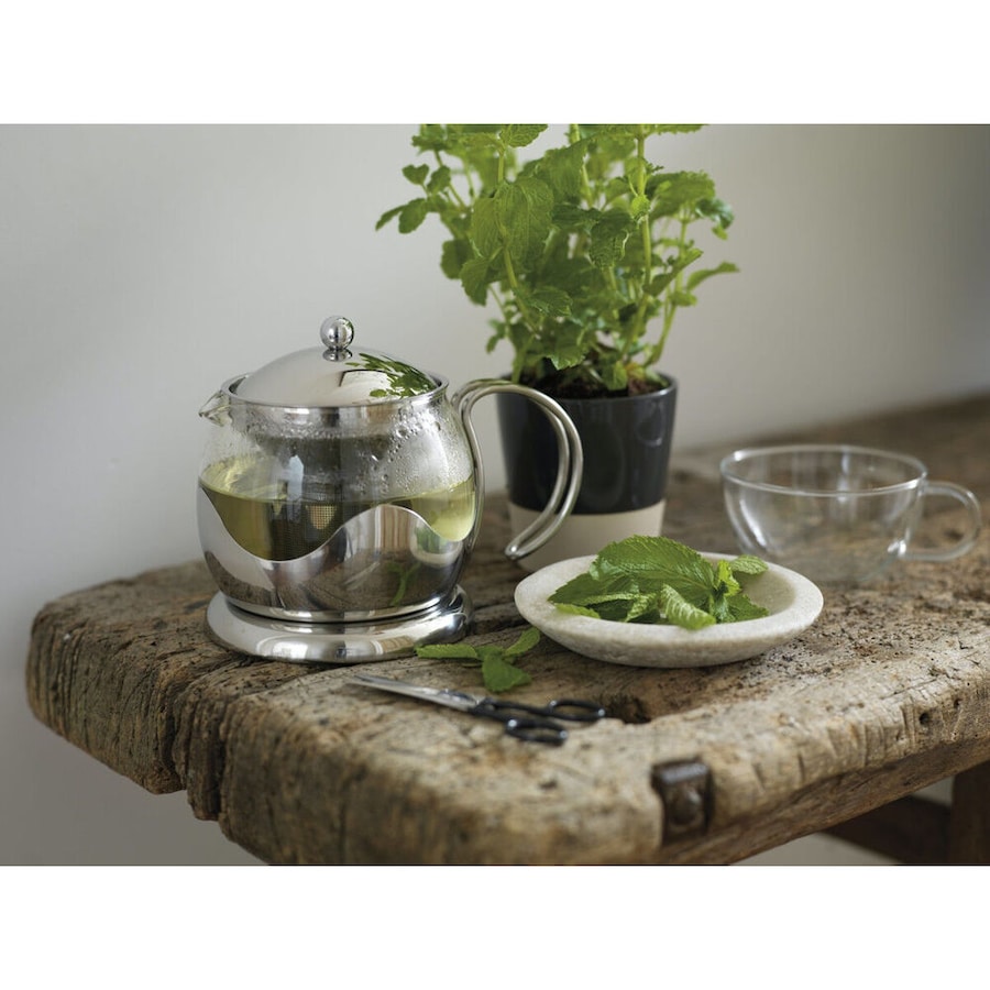 La Cafetiere 17.5cm/660ml Izmir Glass Teapot w/ Stainless Steel Infuser Kettle