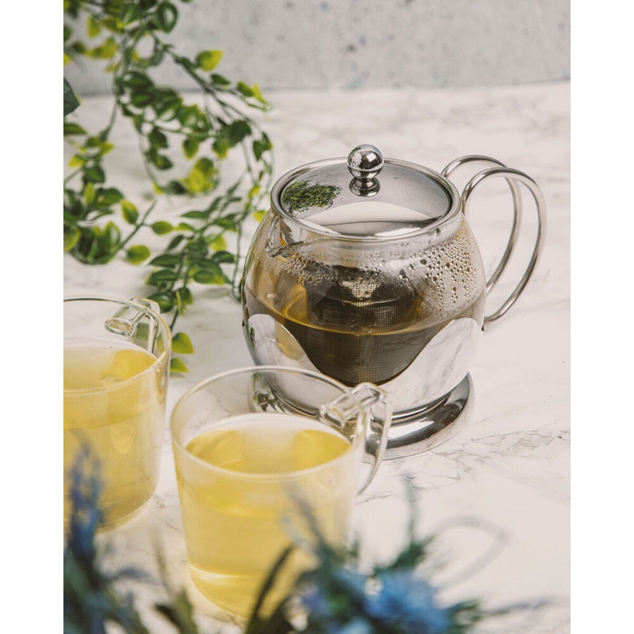 La Cafetiere 17.5cm/660ml Izmir Glass Teapot w/ Stainless Steel Infuser Kettle