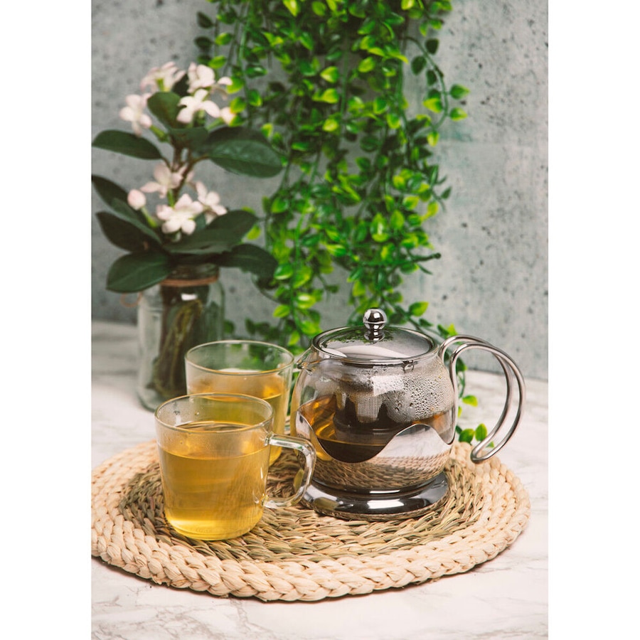 La Cafetiere 17.5cm/660ml Izmir Glass Teapot w/ Stainless Steel Infuser Kettle