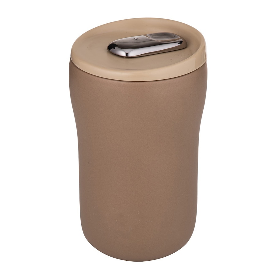 Ladelle Eco Brew II Double Wall Ceramic 350ml Travel Mug/Tumbler Drink Cup Fawn