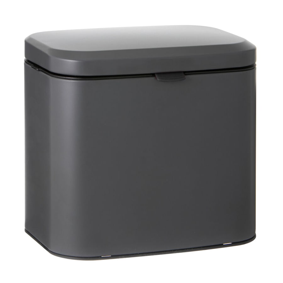 Ladelle Essentials Stainless Steel Rubbish Bin/Trash Can 4L/20cm Charcoal