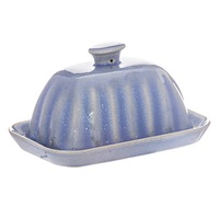 Ladelle Marguerite Stoneware Butter Serveware Dish 17x11.5x10cm Powder Blue