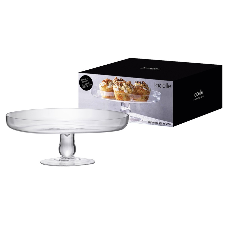 Ladelle Supreme Glass Cake/Bakery/Cheese Showcase Display Stand 28x28x11cm
