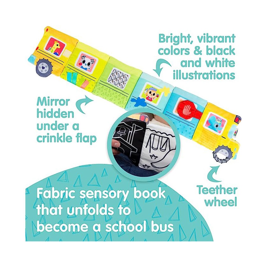 LAMAZE Accordion Bus Soft Textured Fabric Sensory Book Kids/Childrens Toy 6m+