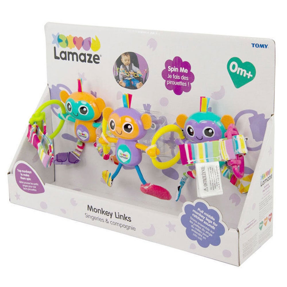 Lamaze Monkey Links Baby Infant Newborn Toy Play Hanger for Car Seat Stroller