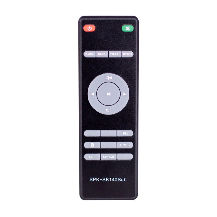 Laser 2.1Ch Bluetooth Soundbar Speaker Stereo w/Wireless Subwoofer For TV Black