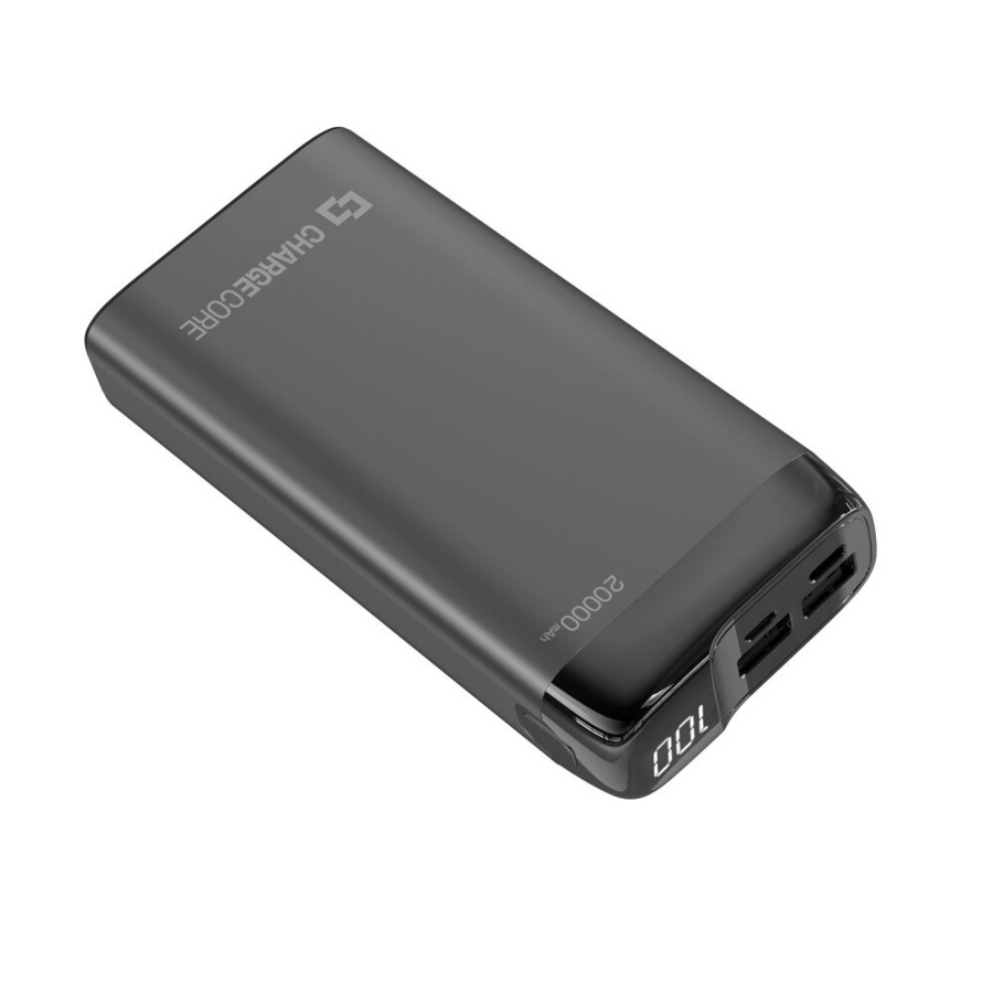 Laser 20000mAh Power Bank MicroUSB/Type C Portable External Battery Charger BLK