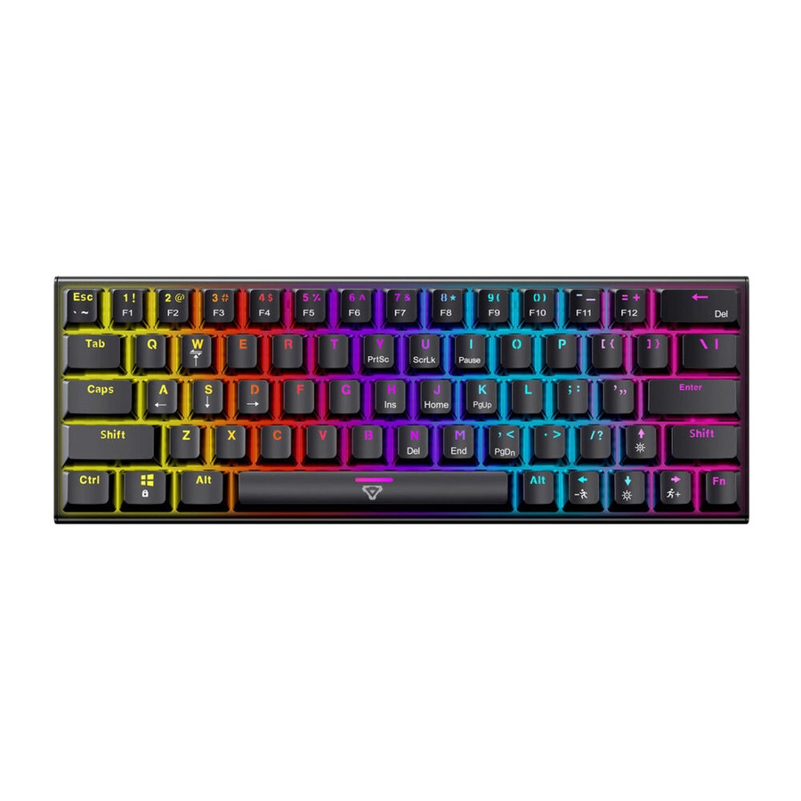 Laser Gaming Mini 88-Key RGB Mechanical Keyboard Compact Portable Black