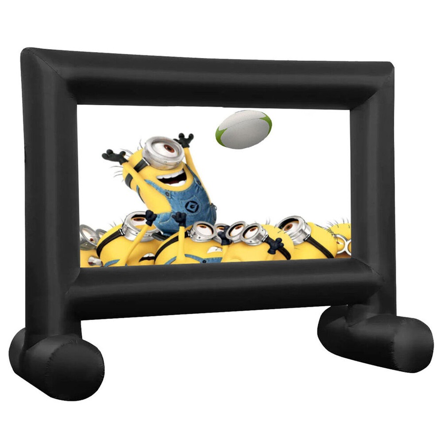 Laser Outdoor Full HD 1080p Portable Projector w/ 120in Inflatable Screen