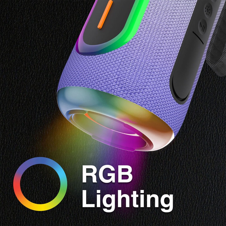 Laser Portable Bluetooth Wireless Pill Fabric Speaker RBG Light Future Dusk