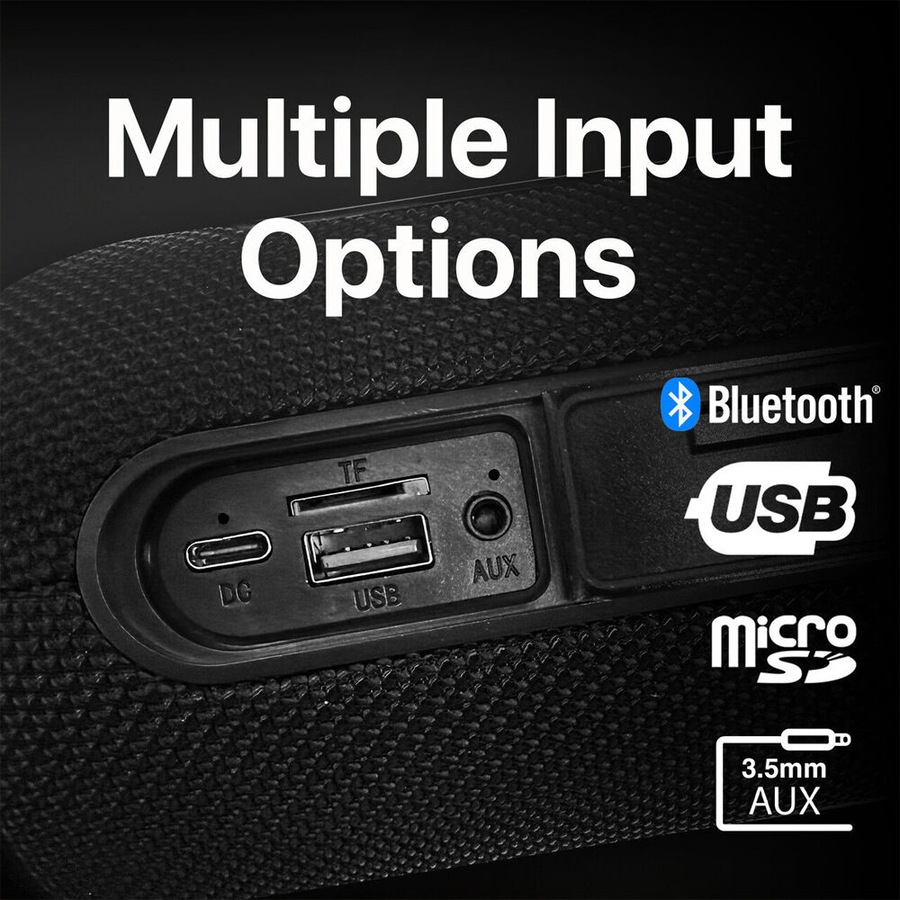 Laser Portable Bluetooth Wireless Pill Fabric Speaker RBG Light Future Dusk