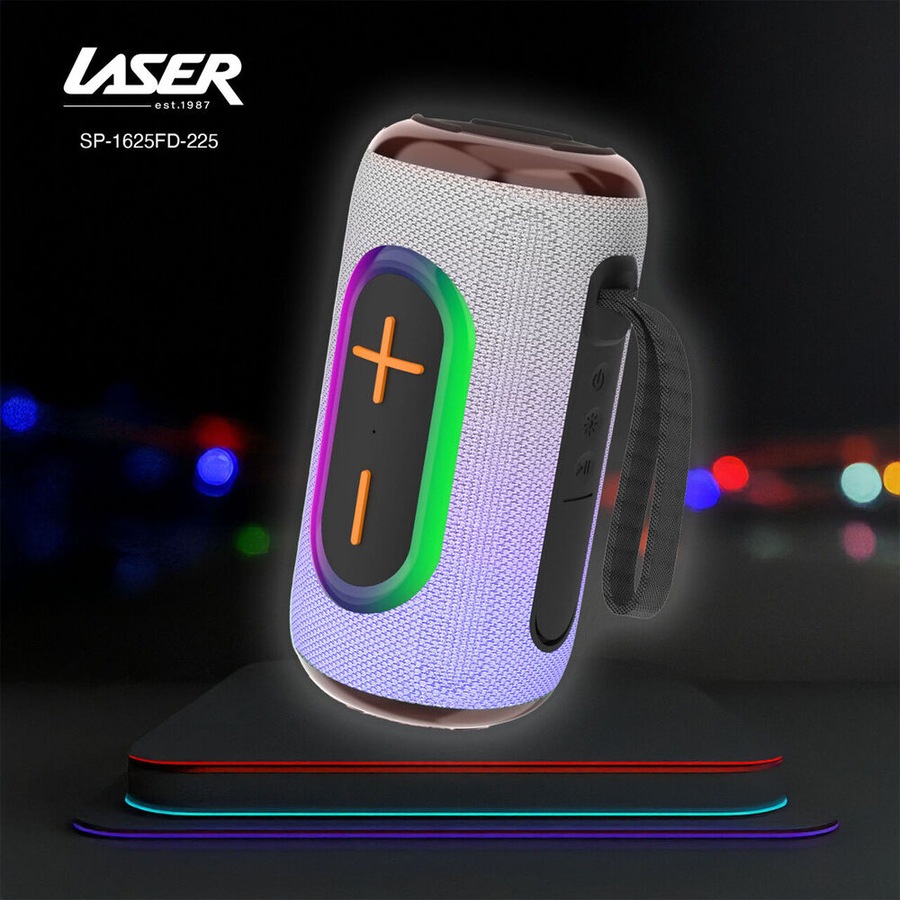 Laser Portable Bluetooth Wireless Pill Fabric Speaker RBG Light Future Dusk