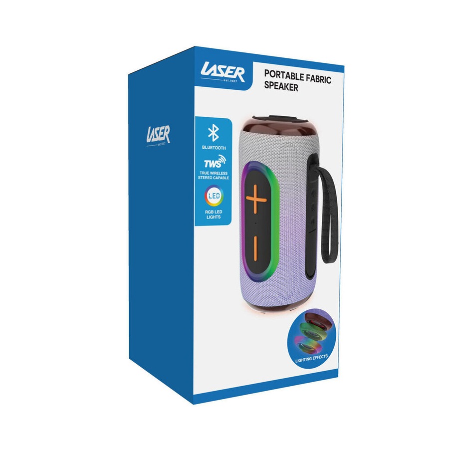 Laser Portable Bluetooth Wireless Pill Fabric Speaker RBG Light Future Dusk