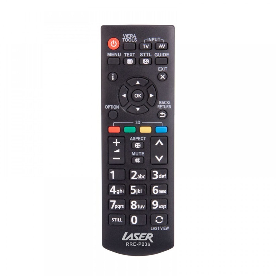 Laser Universal Remote Control Replacement Spare For Panasonic Plasma TV Black