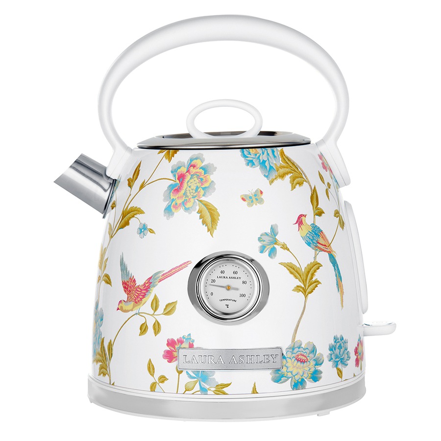 Laura Ashley Elveden 1.7L Electric Kettle 2200W Hot Drink/Water Boiler White