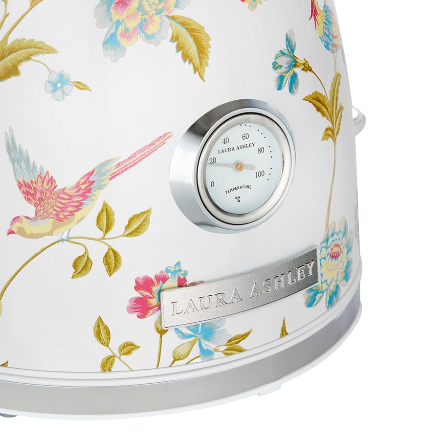 Laura Ashley Elveden 1.7L Electric Kettle 2200W Hot Drink/Water Boiler White