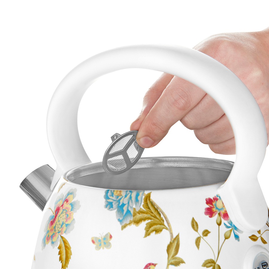 Laura Ashley Elveden 1.7L Electric Kettle 2200W Hot Drink/Water Boiler White