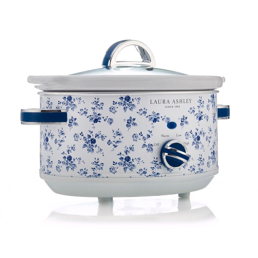 Laura Ashley VQ Electric Stainless Steel Slow Cooker Non-Stick 3.5L China Rose