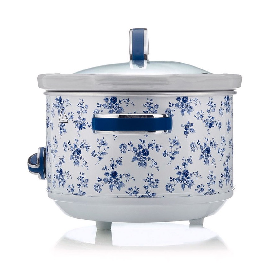 Laura Ashley VQ Electric Stainless Steel Slow Cooker Non-Stick 3.5L China Rose