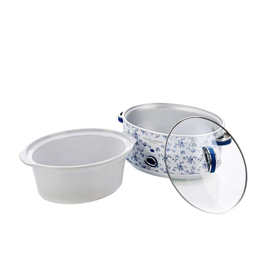 Laura Ashley VQ Electric Stainless Steel Slow Cooker Non-Stick 3.5L China Rose