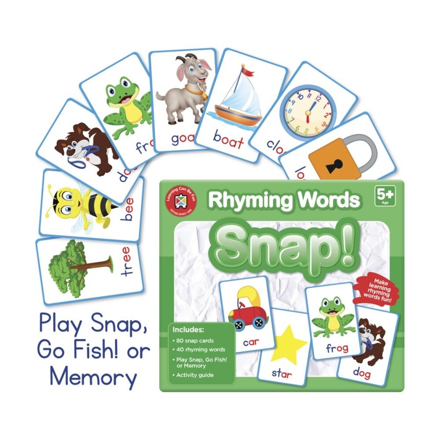 Buy Learning Can Be Fun Rhyming Words Snap! 80 Cards Build Skills Kids ...