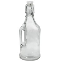 Lemon & Lime 350ml Jar/Jug Drinking Container w/ Clip Lock Lid Glass Bottle CLR