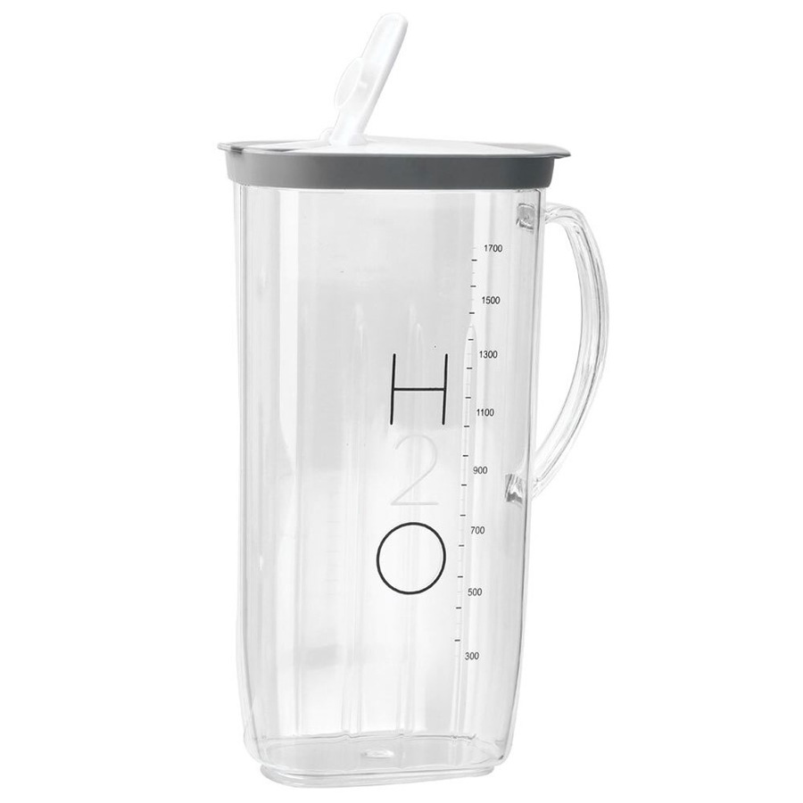 Lemon & Lime Crystal H20 2L Pitcher Jug Water/Juice Serving Container w/ Lid CLR