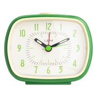 Leni 11cm Retro Analogue Bedside Table Alarm Clock Desk/Desktop Home Decor Green