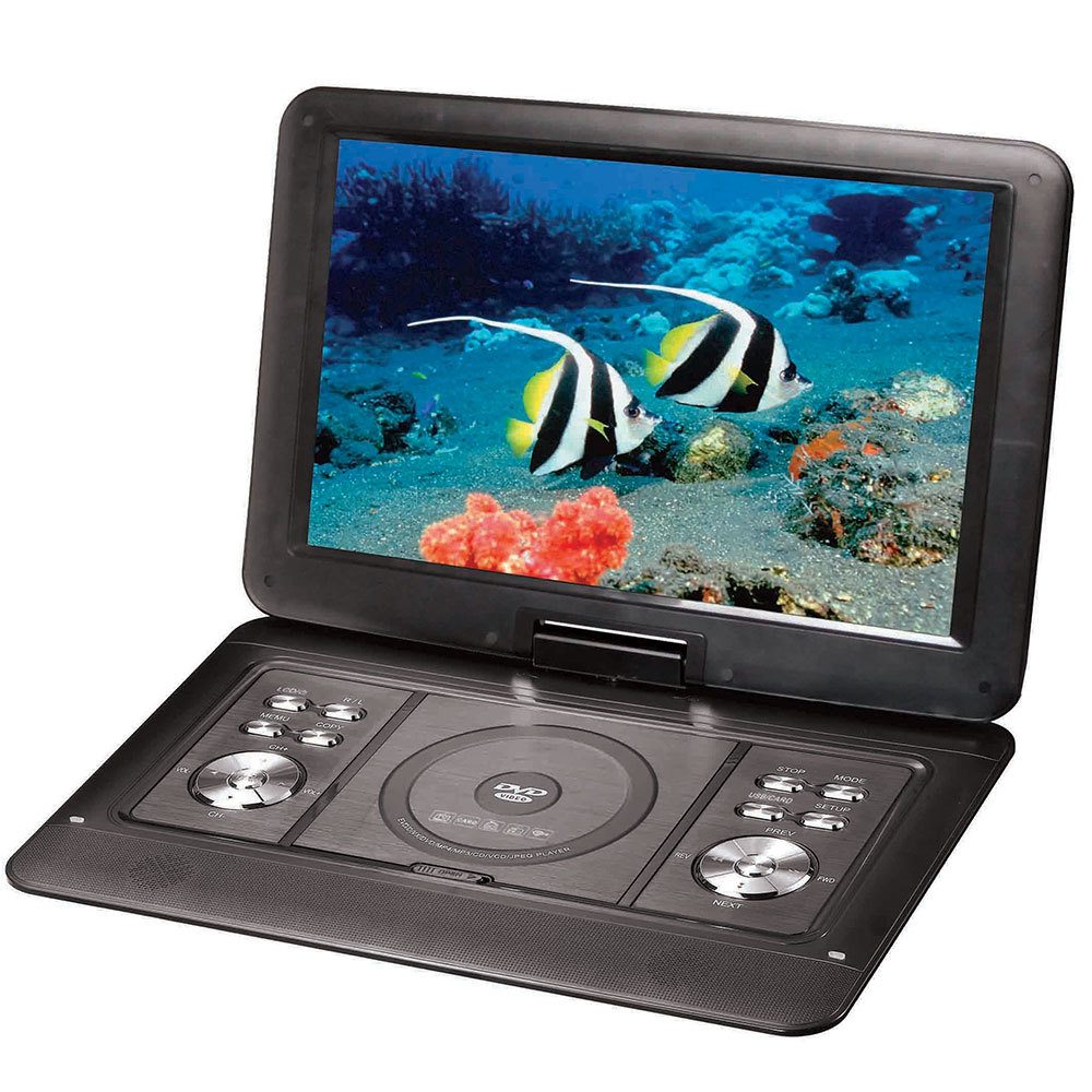 Lenoxx 15.4" Swivel Portable DVD Player Car Charger/USB/Remote/Builtin