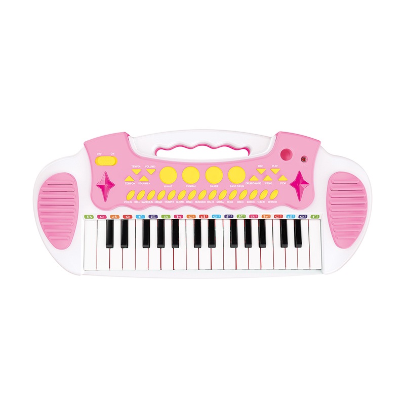 Buy Pink 31 Key Kids Electronic Keyboard Piano Organ Toy/Microphone ...