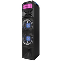 Lenoxx 80W Stage Wireless Speaker w LED Lights/Radio/Remote/Aux/MP3 USB Player