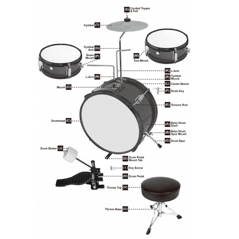 Buy Lenoxx Children's Drum Set Kids 4y+ Jazz Musical Instrument/Band ...
