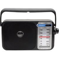 Lenoxx R26 AM/FM Black Radio with Earphone jack Plug/ AC/DC & Battery powered