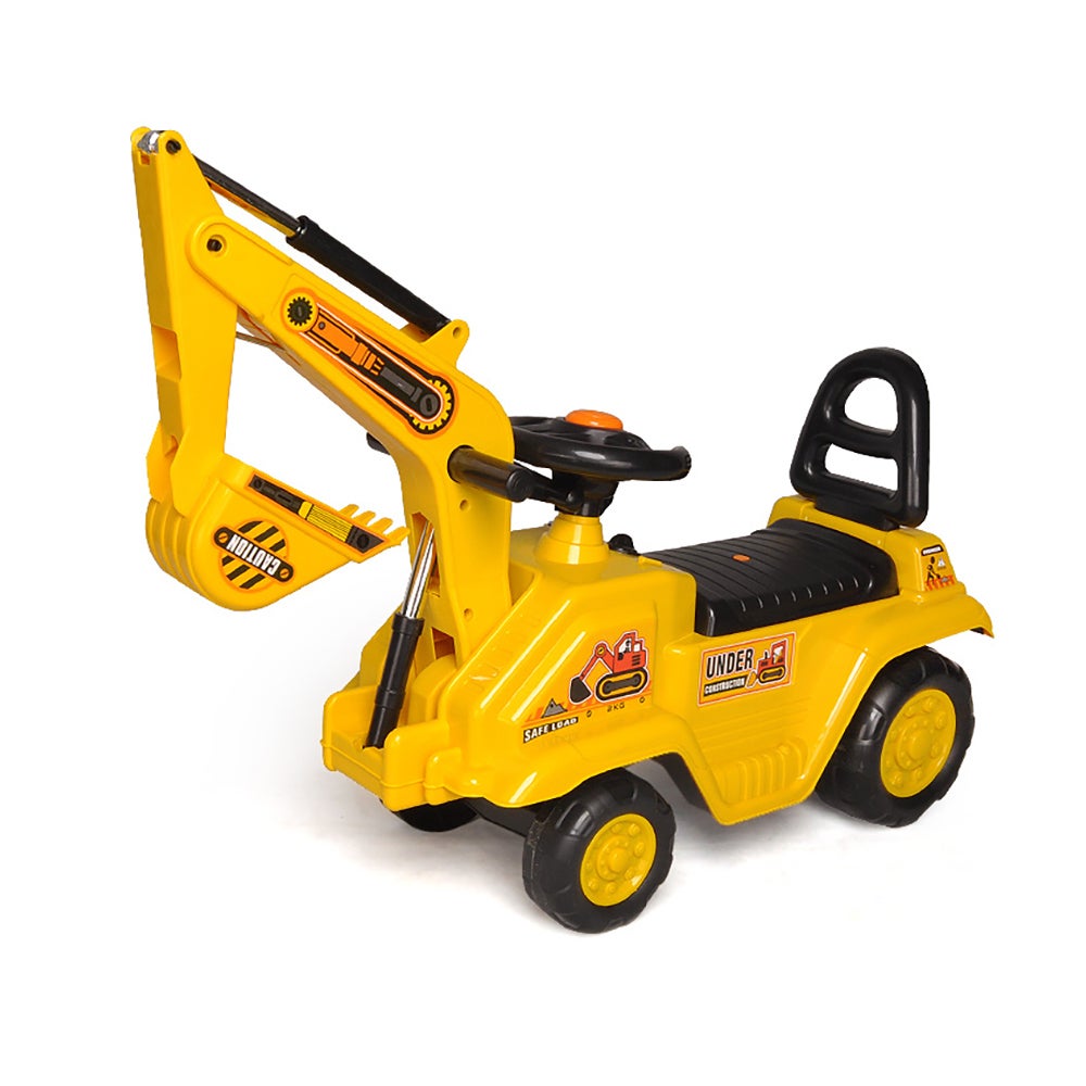 Lenoxx Ride On Excavator Kids/Children Outdoor Tractor Push/Kick Toy w/Lever 3y+