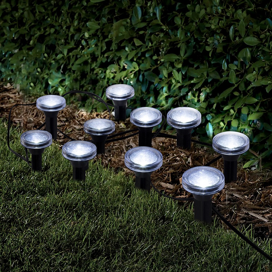 Buy Licht Solar Powered Spike String Outdoor Garden Lights Cool White ...