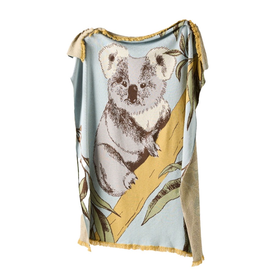 Linen House Kids X Artist Collaboration Kevin Koala Childrens Blanket 120x140cm