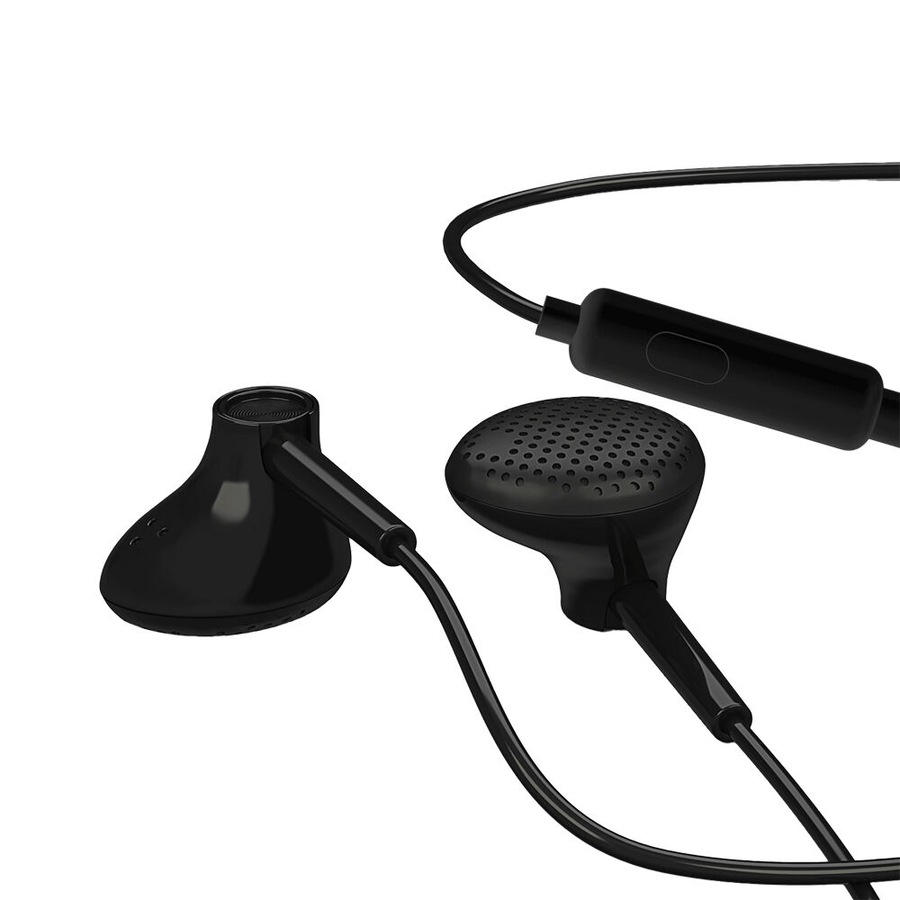 Liquid Ears Everyday 3.5mm Wired Bud Comfortable Earphones w/ Mic Black