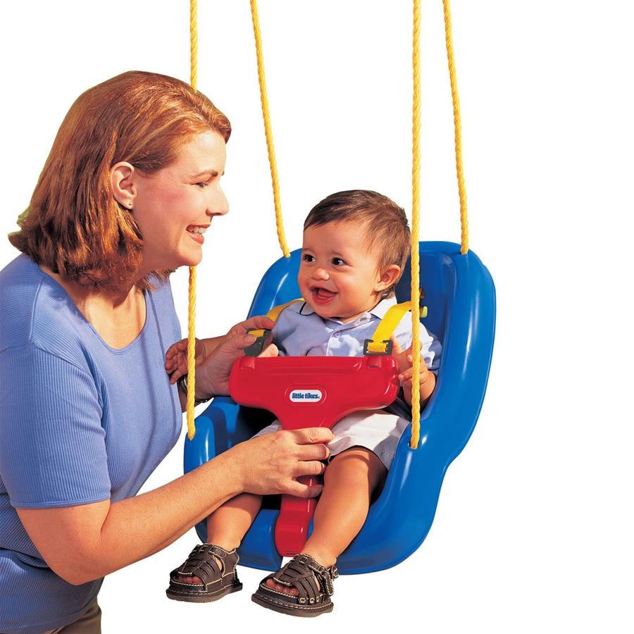 Little Tikes 2-in-1 Snug ’n Secure 43cm Outdoor Swing Baby/Kids Toy 9-48m Blue