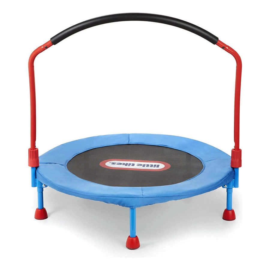 Little Tikes 3' Easy Store Folding Indoor Trampoline w/ Bar Fun Toy Kids/Toddler